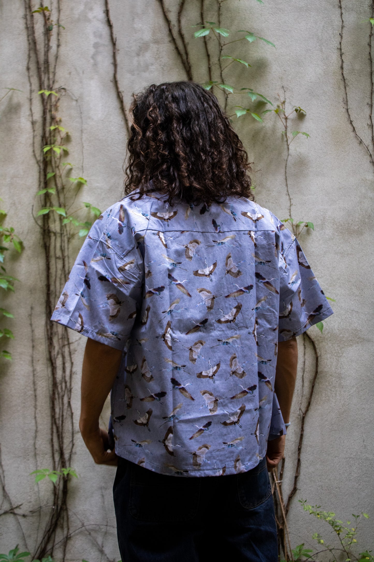 Camisa manga curta estampada birds