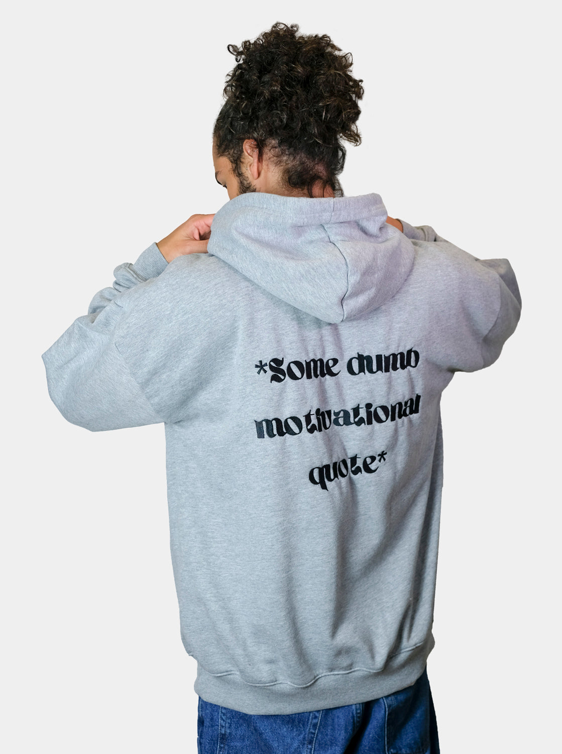 Hoodie oversize dumb motivation bordado - DILE