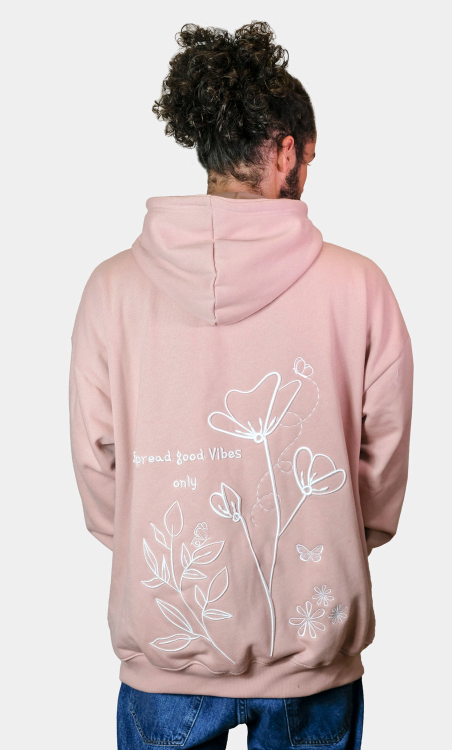 Hoodie oversize Good Vibes bordado - DILE