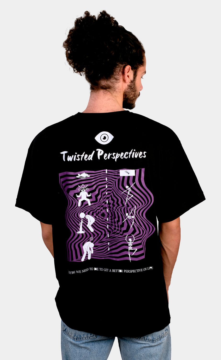 T-shirt oversize preta prespective - DILE