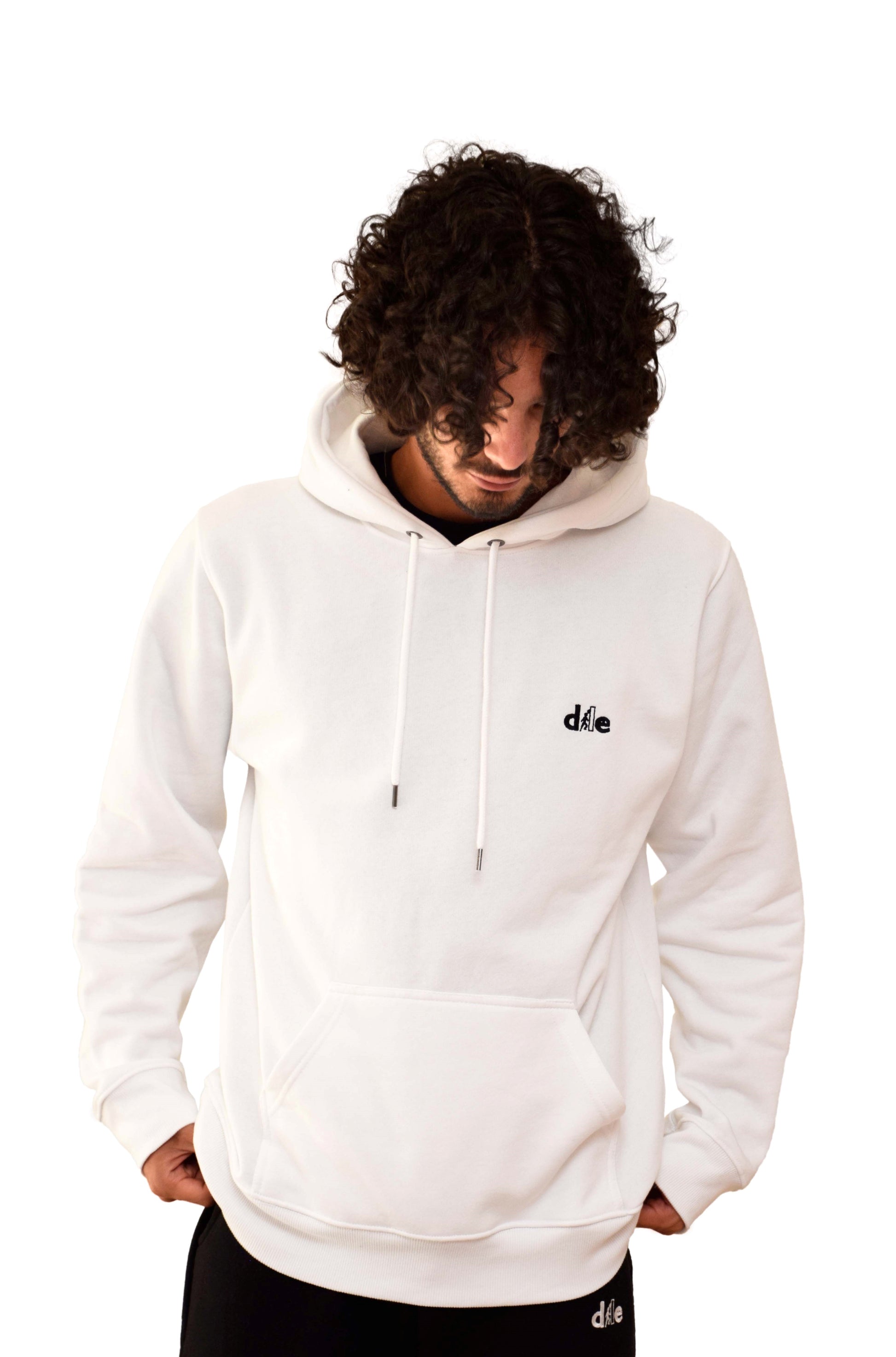 Hoodie logotipo b sico branco DILE