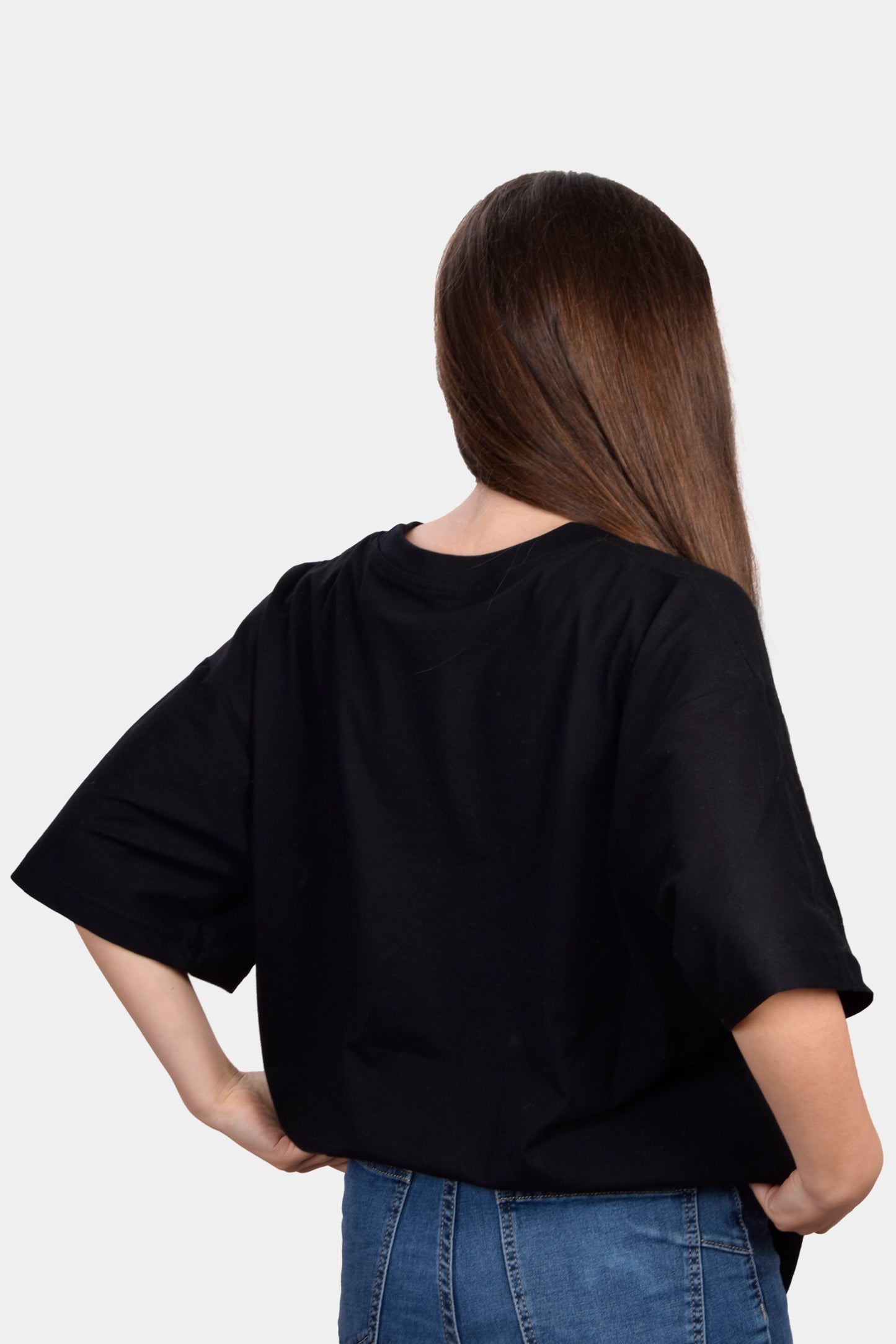 T-shirt oversize preta com DILE bordado - dile